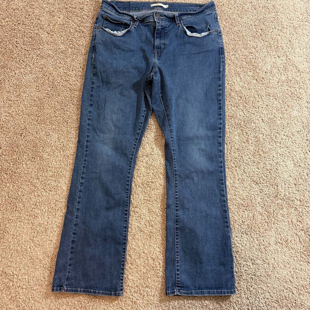 Levi’s Curvy Bootcut Jeans Womens 32 Medium‎ Wash Stretch Denim Blue Pants
